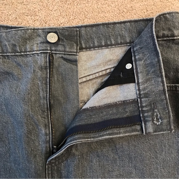 Lucky Brand High Rise Denim Mini Skirt Womens Size 10 30 Grey Raw Frayed Hem - Picture 5 of 11